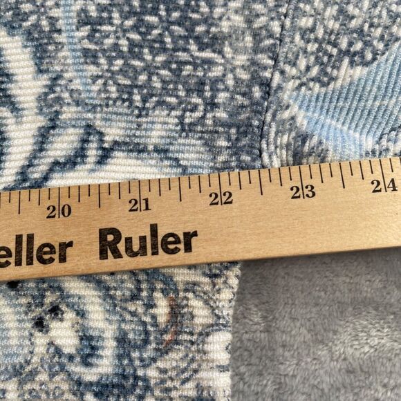 Chico's Pullover Womens 2 Blue Orange Paisley Print Side Button Sweater Knit - Picture 9 of 16